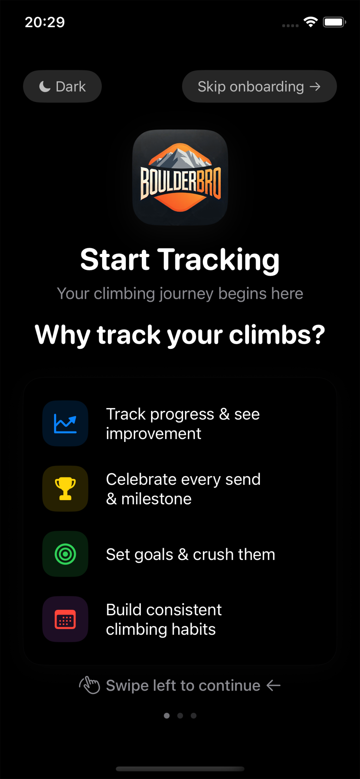BoulderBro App Screenshot